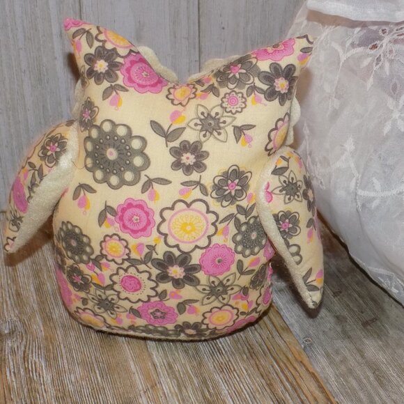 OWL FLORAL FLOWER HOME DECO STUFFED ANIMAL  * - Picture 6 of 9